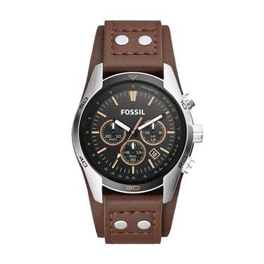 Fossil Coachman uhr für Herren, Chronographenwerk mit Edelstahl- oder Lederarmband, Blau, 45 im Sale